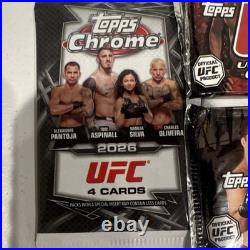 Topps UFC MMA Trading Card Packs Lot, Sealed 4 Packs, 2009 & 2025/2026