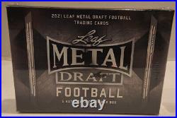 UP TO 5 Factory Sealed 2021 Leaf Metal Draft Football Hobby Box 5 AUTO Fields