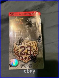 Upper Deck Jordan Legacy Sealed Box NBA 50 Cards + Oversized Michael Jordan