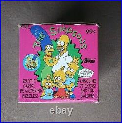 Vintage 1990 Topps The Simpsons Trading Cards Box 24 Sealed Jumbo Cello Packs