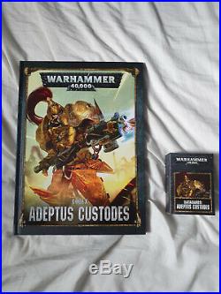 Warhammer 40k adeptus custodes Army Boxed and Sealed + Codex + Data Cards
