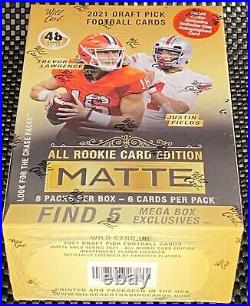 \uD83D\uDD25 2021 NFL Wild Card Matte GOLD with Auto Factory Sealed Mega Box Draft Pick \uD83D\uDD25sc